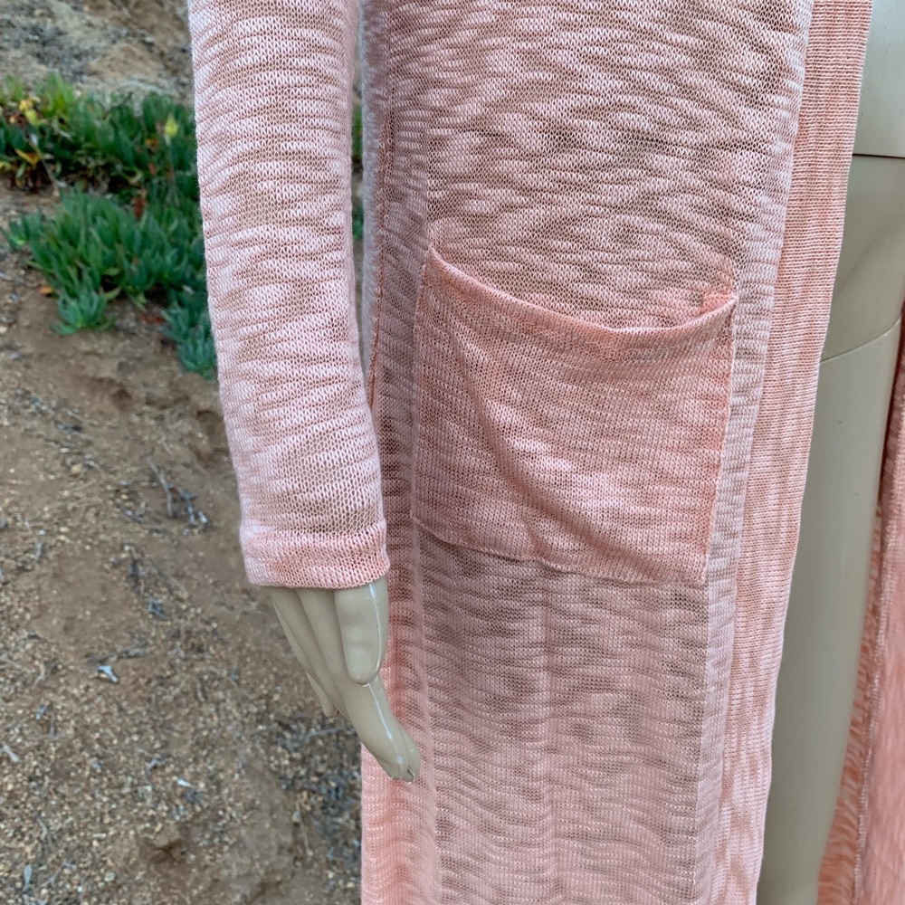 Say What? Thin long knit hooded open cardigan NWOT - Picture 7 of 8